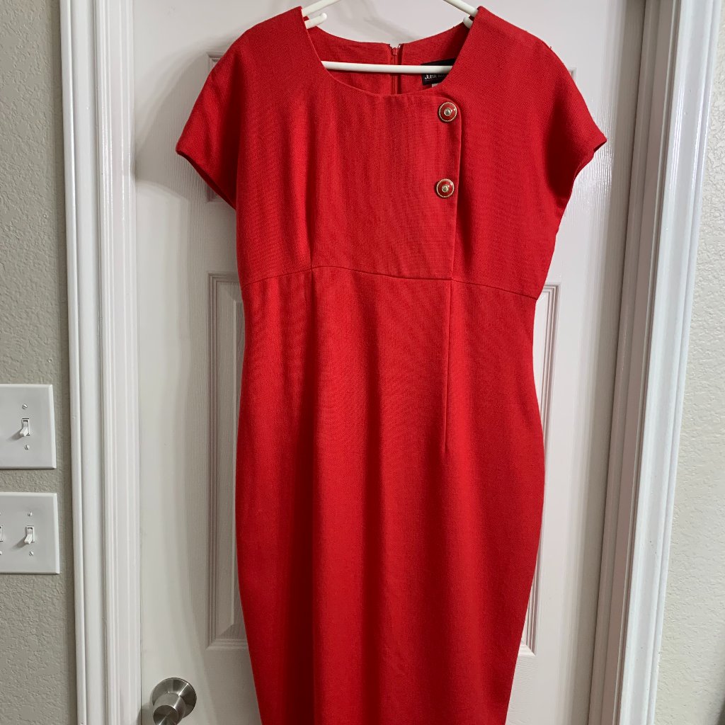 John Roberts Brand Womens Red Dress Size 14